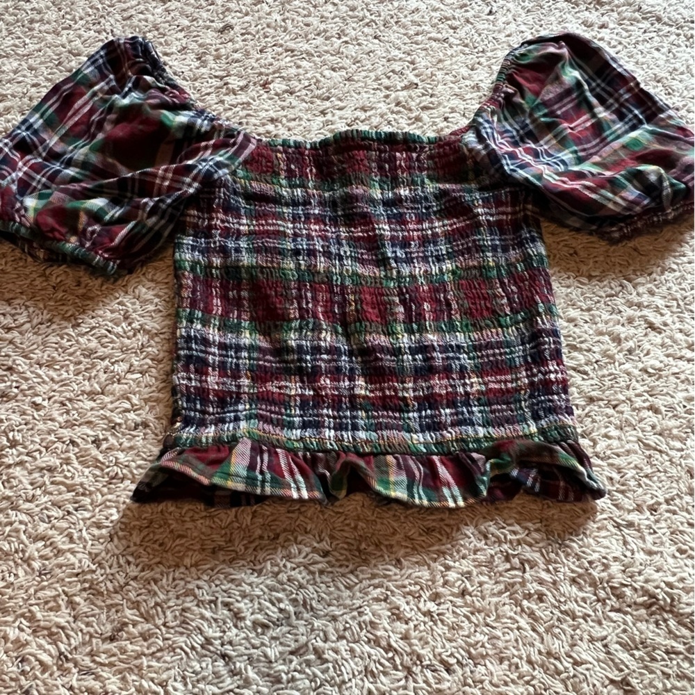 American eagle plaid top